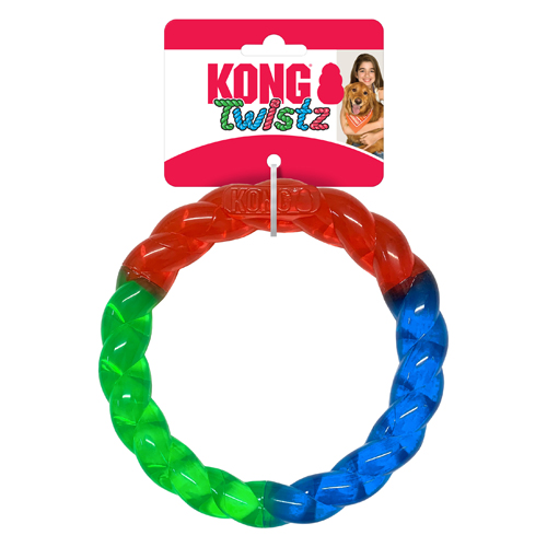 צעצוע לכלב קונג טוויסטז טבעת צבעונית L